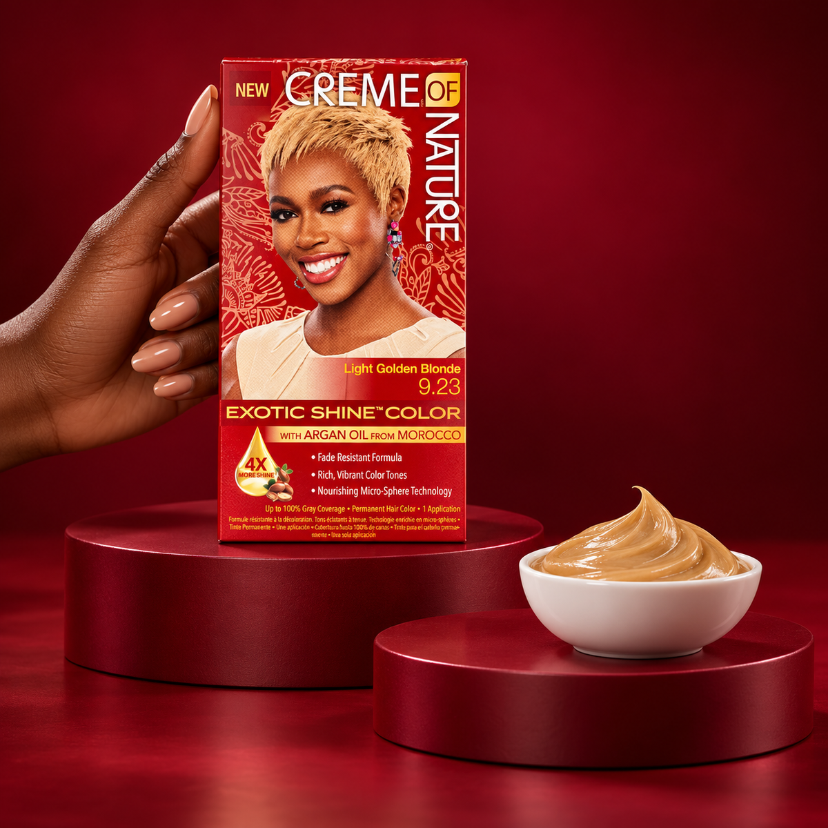 Creme of Nature Exotic Shine™ Color – Light Golden Blonde 9.23