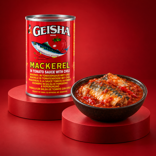 Geisha Makrele in Tomatensauce