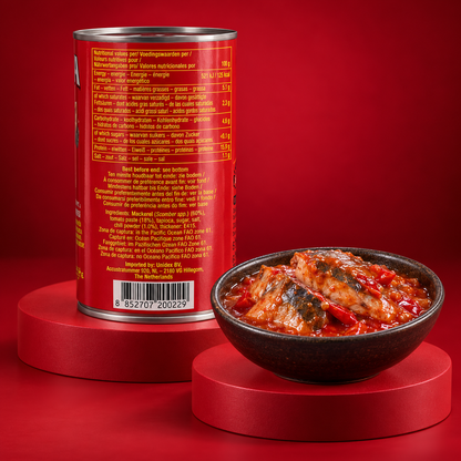 Geisha Makrele in Tomatensauce