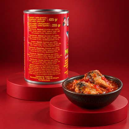 Geisha Makrele in Tomatensauce
