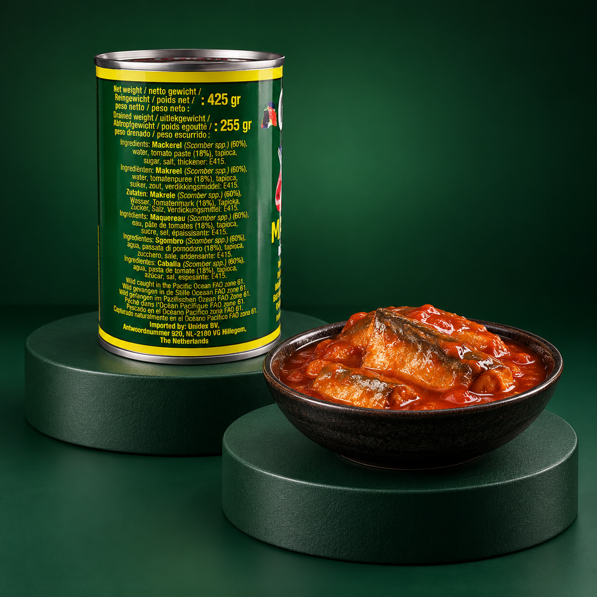 Geisha Makrele in Tomatensauce –