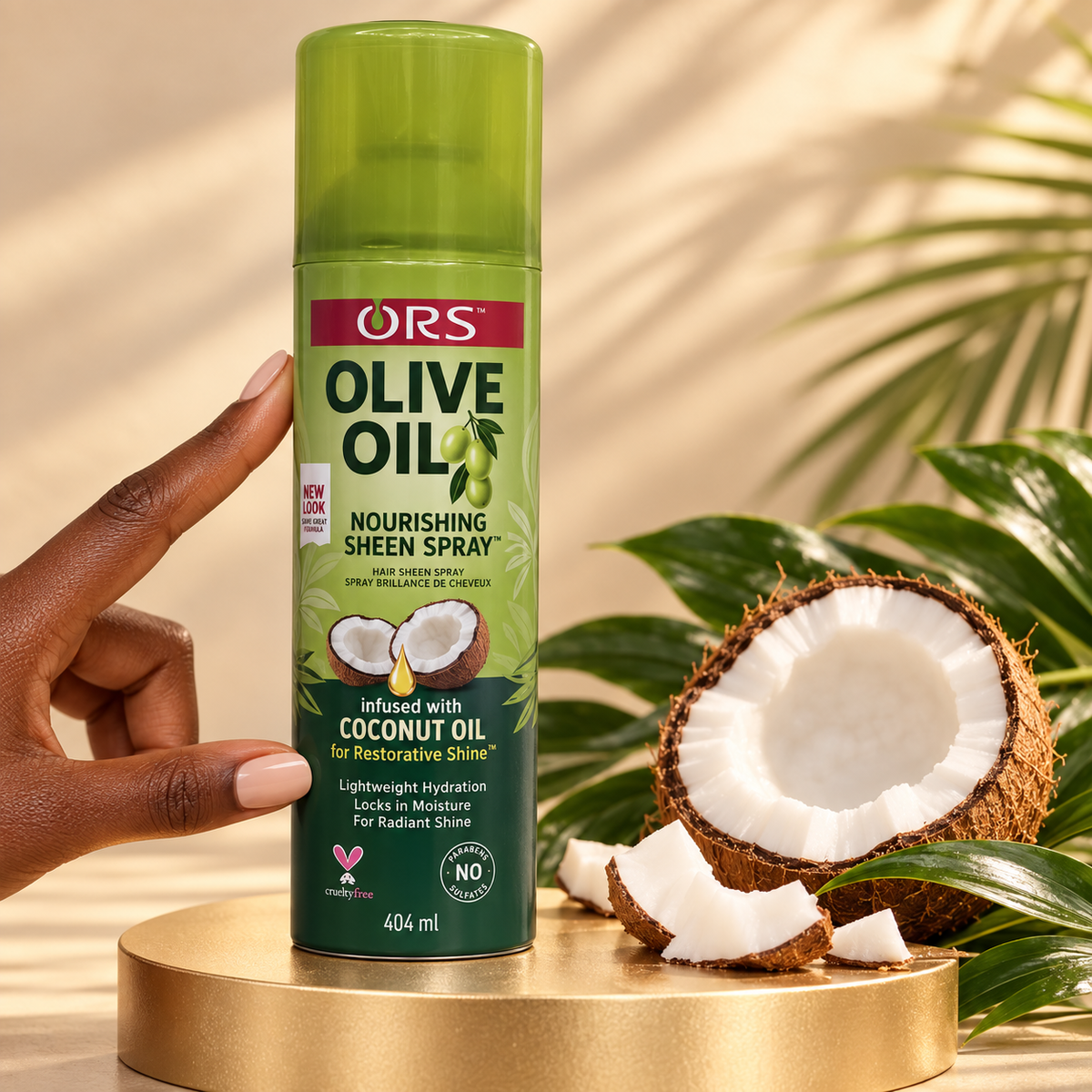 ORS Olive Oil Sheen Spray with Coconut Oil – Shine spray for dry &amp; dull hair