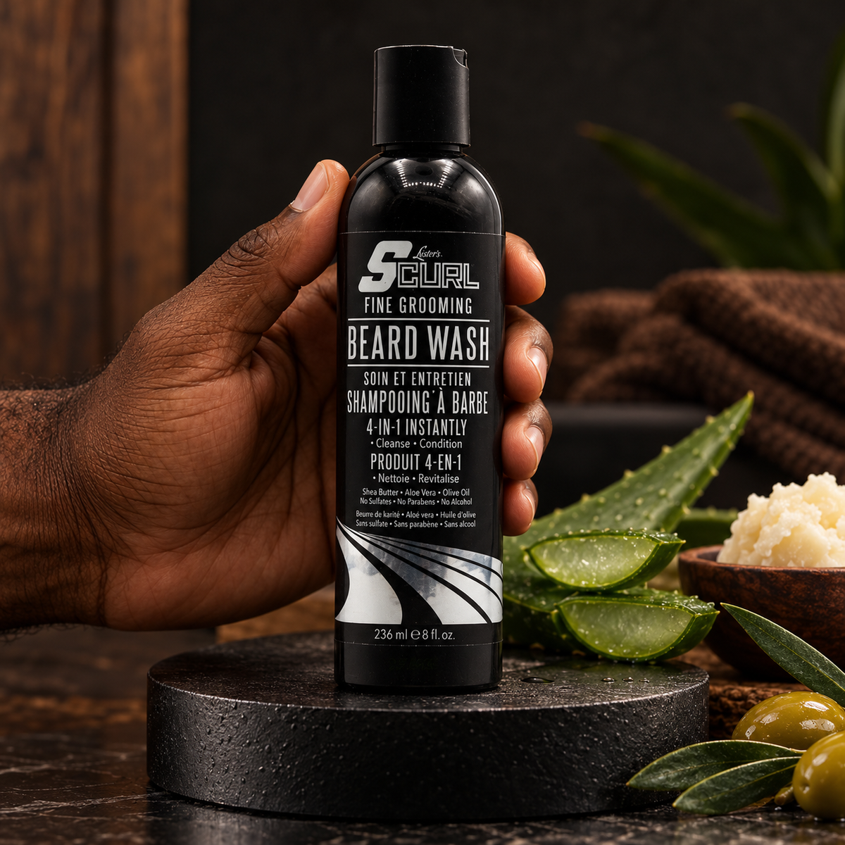 Luster's S-Curl Fine Grooming Beard Wash - 4-in-1 beard care (236 ml)