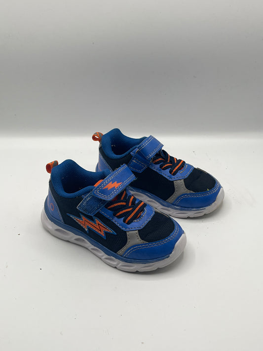 Kinder Sneaker Größe 23 – Blau mit Blitz & Klettverschluss
