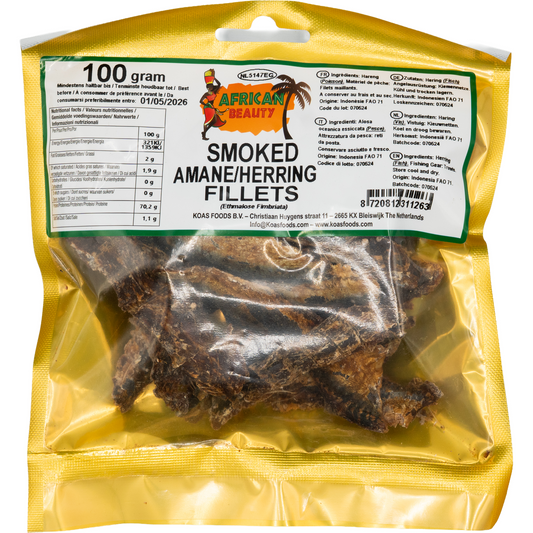 African Beauty – Smoked Amane / Herring Fillets (100g)
