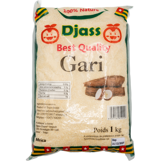 Djass Gari – 100% natural cassava flour from West Africa (1kg)