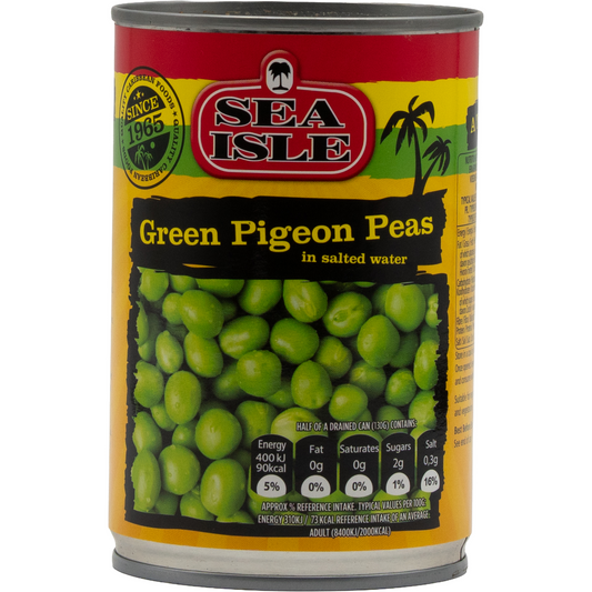 Sea Isle Green Pigeon Peas – Grüne Erbsen in Salzwasser (400 g)