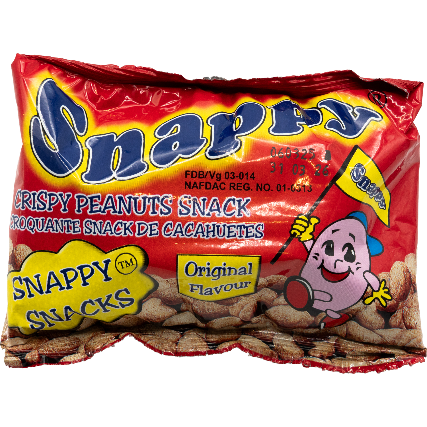Snappy Snacks,  Premium Qualität Crispy Peanuts Snack 27g, Crispy Peanut BBQ Flavour
