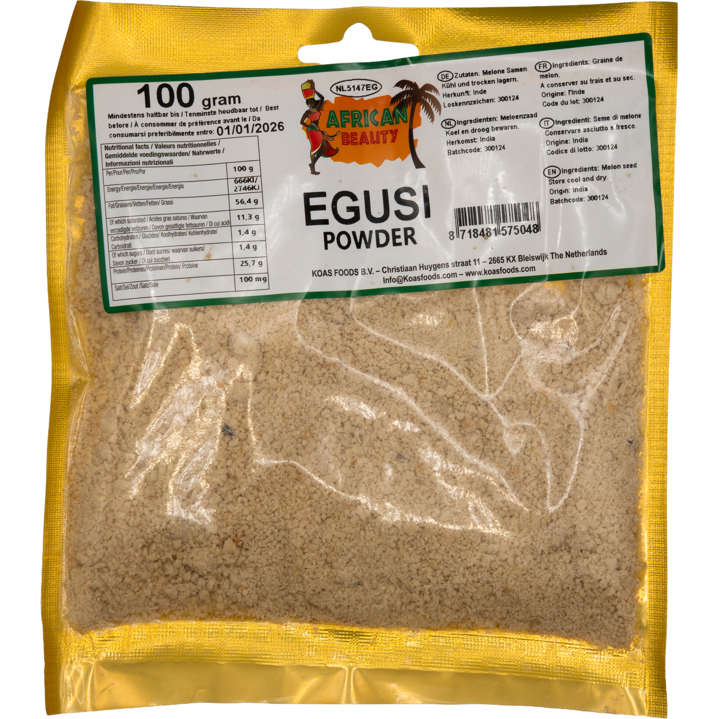 African Beauty Egusi Powder – Gemahlene Melonensamen