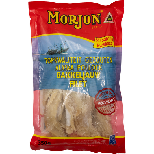 Morjon Bakkeljauw Filet – Gesalzener Alaska-Seelachs (350 g)