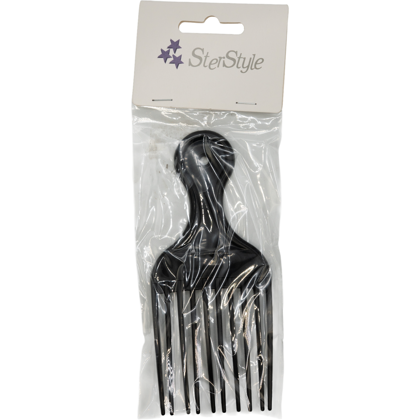 SterStyle – Afro Pick Kamm mit breiten Zinken (Kunststoff)