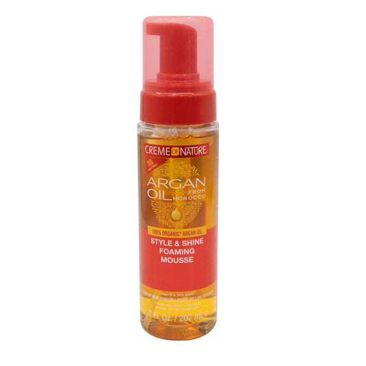 Creme of Nature – Style &amp; Shine Foaming Mousse with Argan Oil (207 ml)