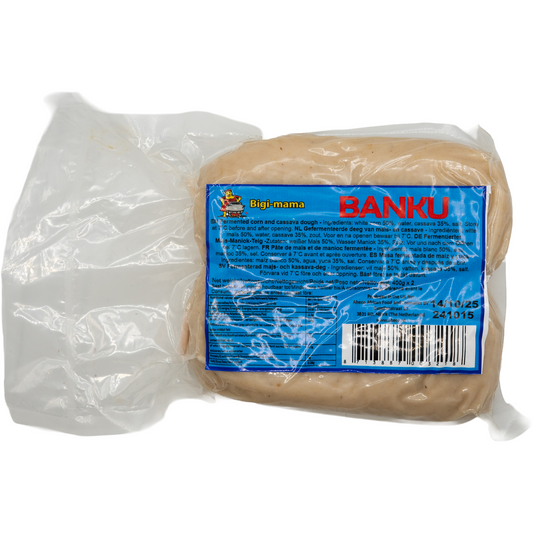 Bigi-mama Banku – fermentierter Mais- und Maniokteig