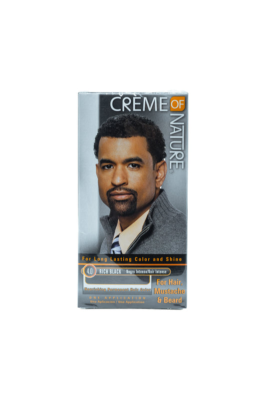 Creme of Nature Haarfarbe 4.0 Rich Black – Für Haare, Bart & Schnurrbart