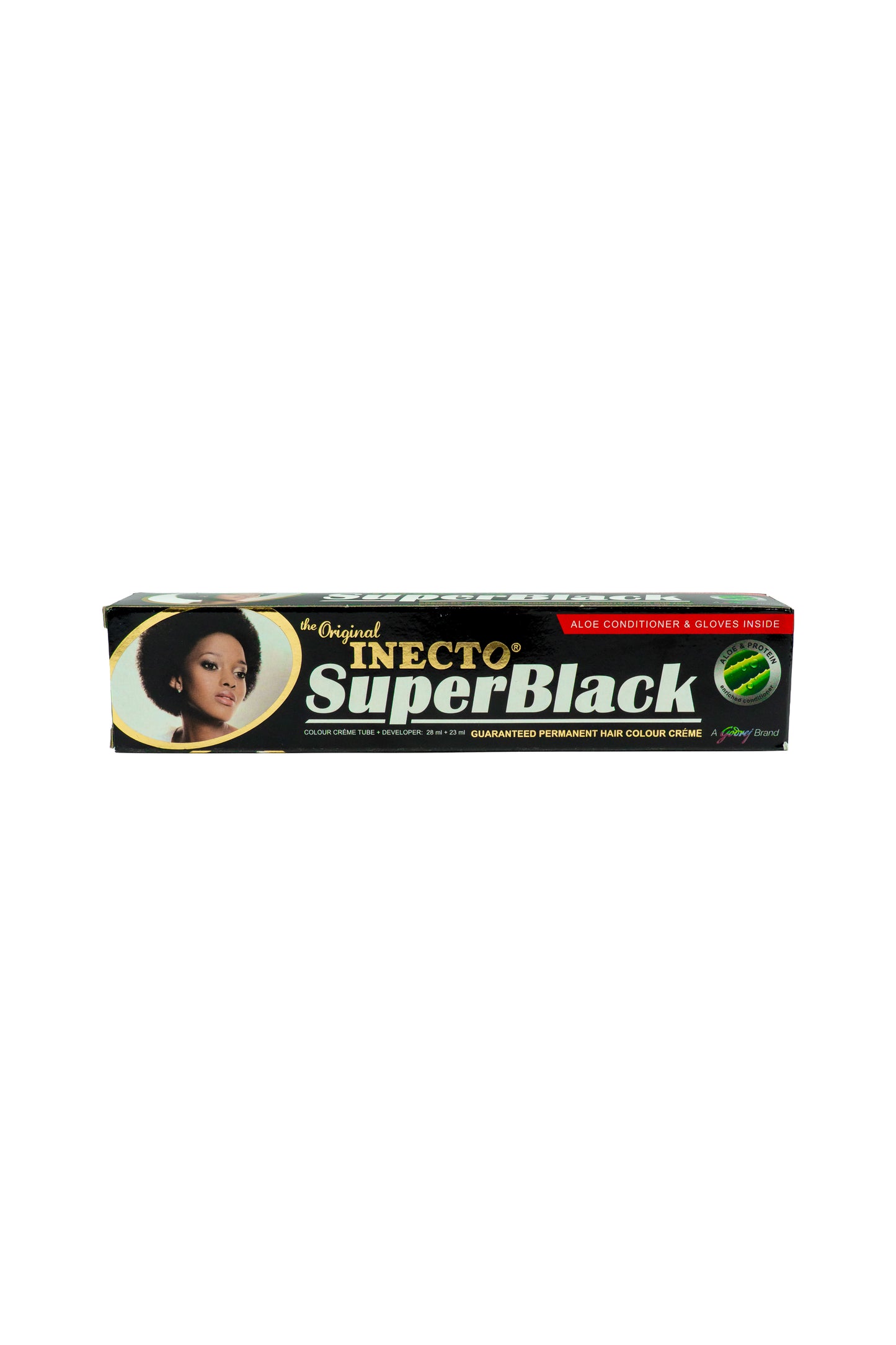 Inecto SuperBlack Haarfarbe – Intensive, permanente schwarze Coloration mit Aloe