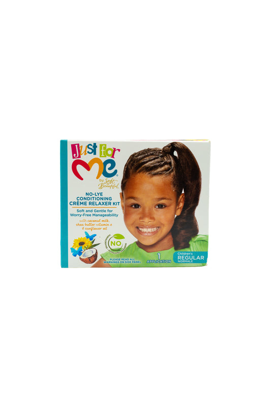 Just For Me No-Lye Conditioning Crème Relaxer Kit – Children’s Regular