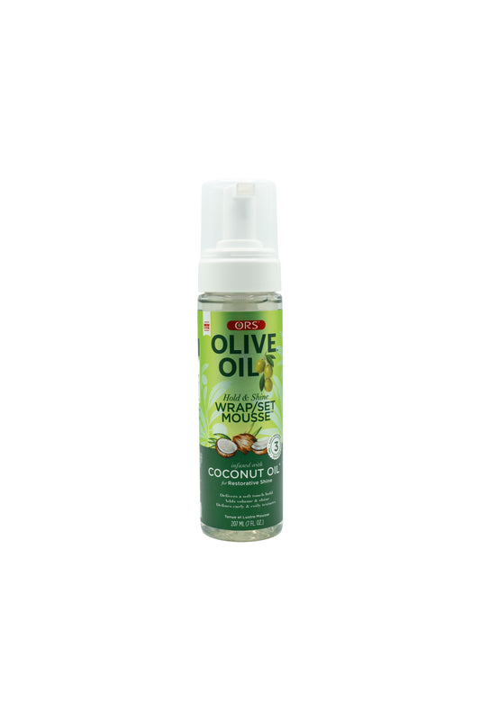 ORS Olive Oil Hold & Shine Wrap/Set Mousse – 207 ml
