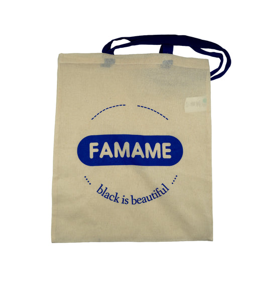 FAMAME Stofftasche – Black is Beautiful | Nachhaltiger Jutebeutel mit Aufdruck